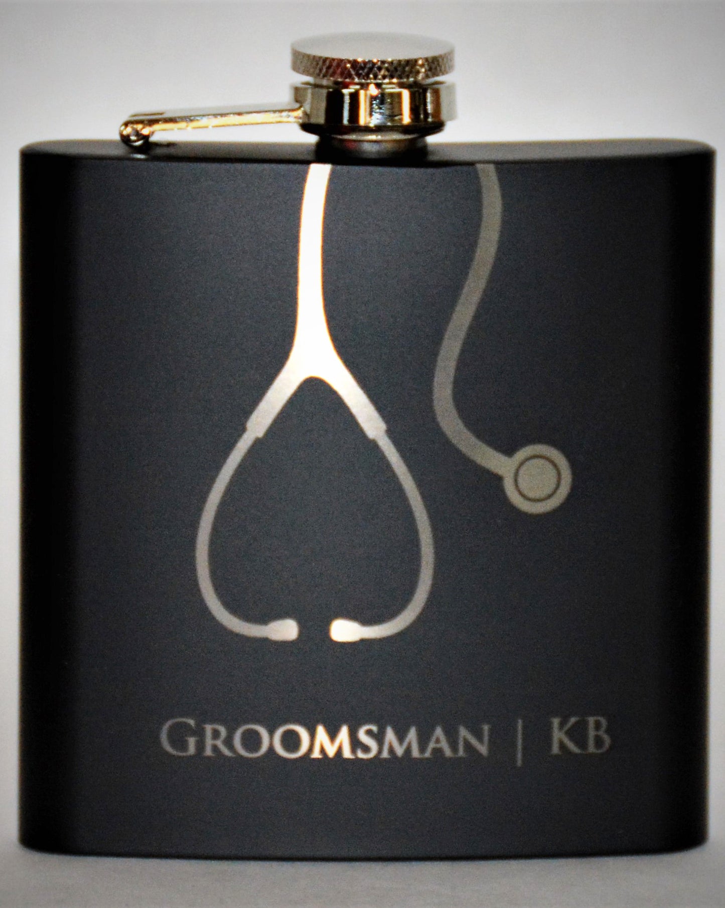 Personalized 6oz Stainless Steel Flask | Custom Engraved Groomsmen Gift