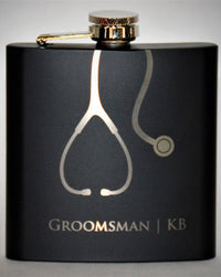 Personalized 6oz Stainless Steel Flask | Custom Engraved Groomsmen Gift