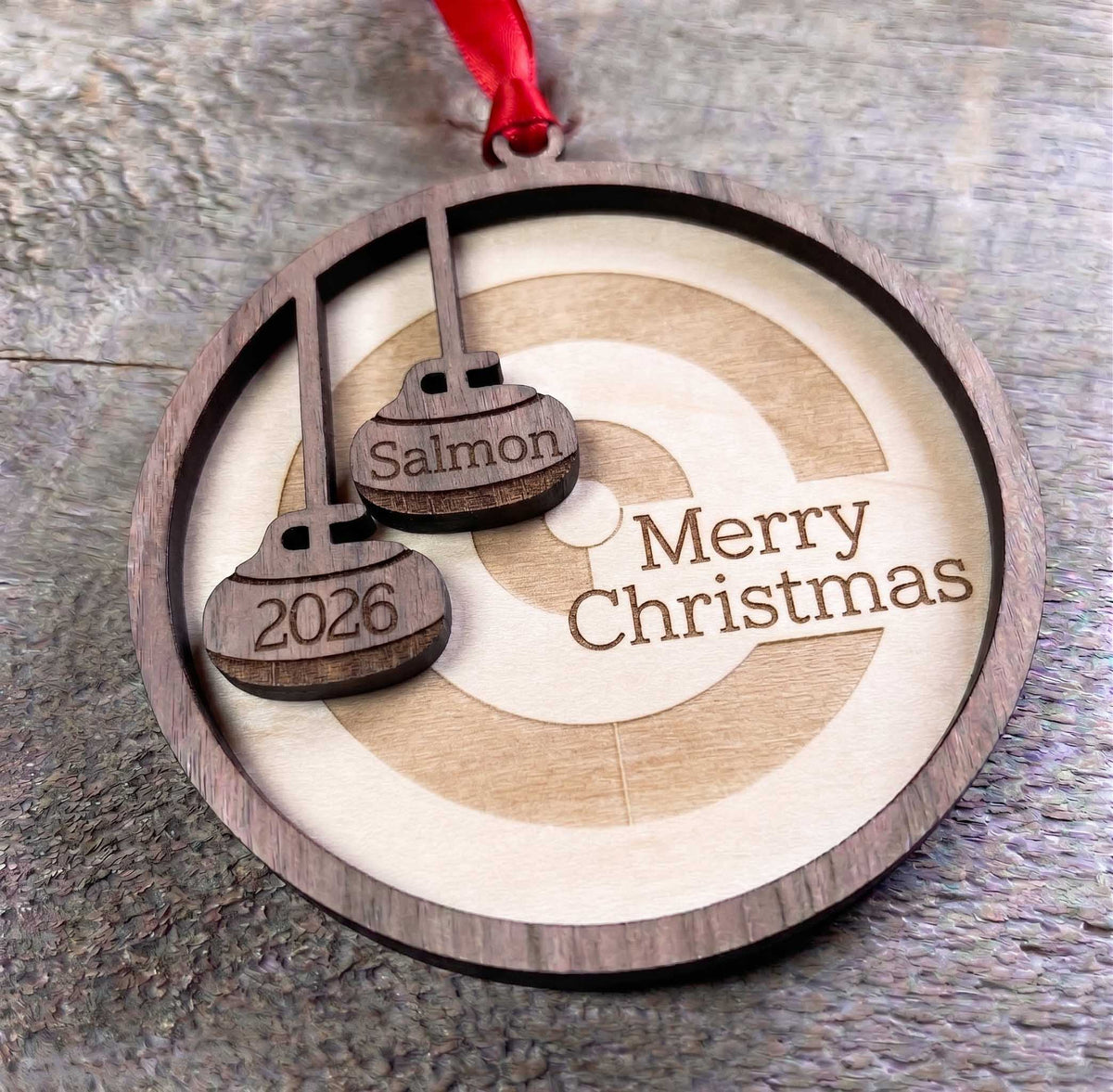 Custom Laser Engraved Wooden Christmas Ornament | Design Your Own | Canadian Made