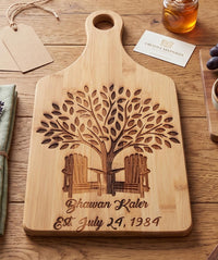 Personalized Bamboo Paddle Cutting Board