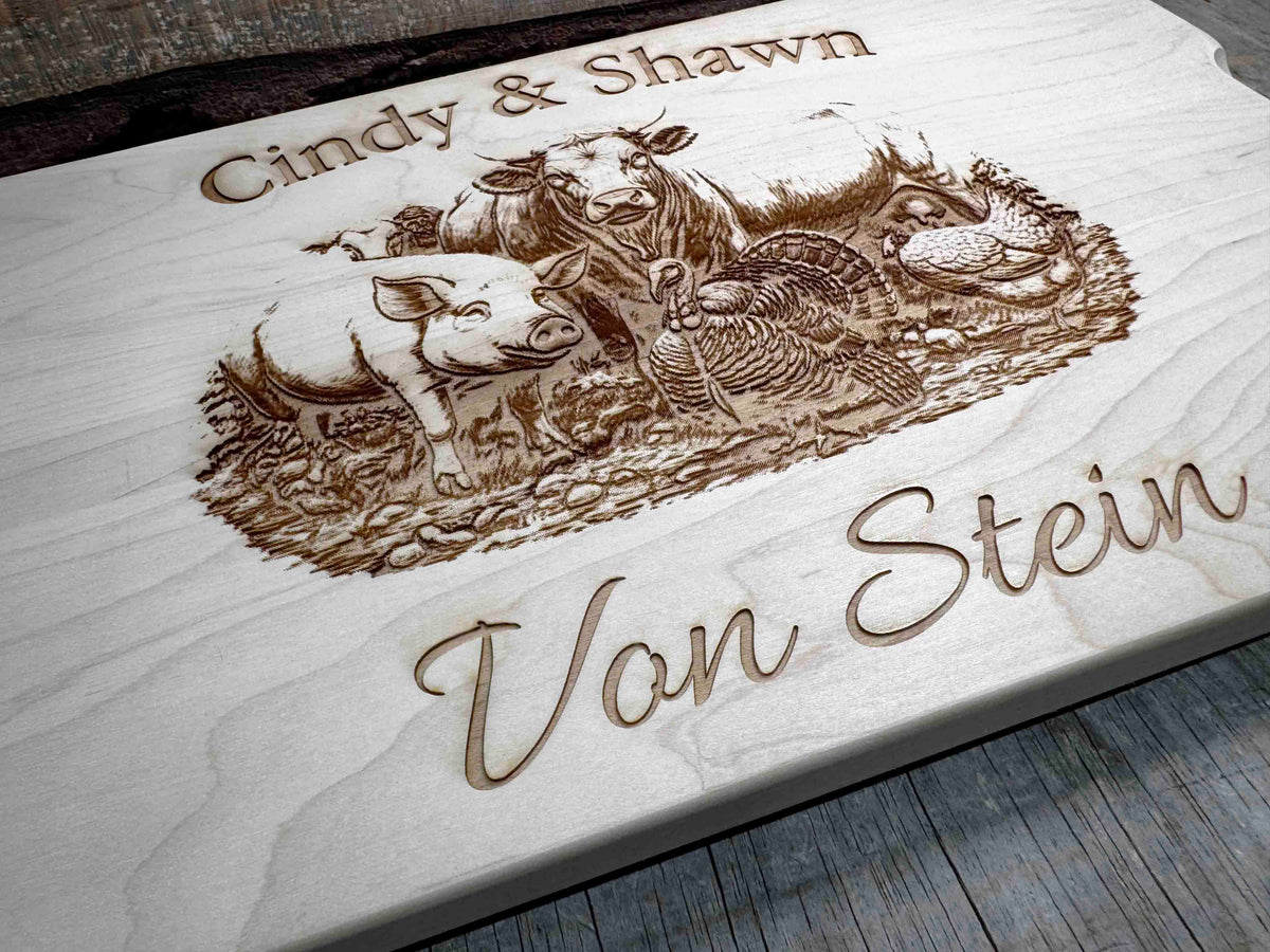 Custom Solid Maple Cutting Board - Your Design Memories Made Custom