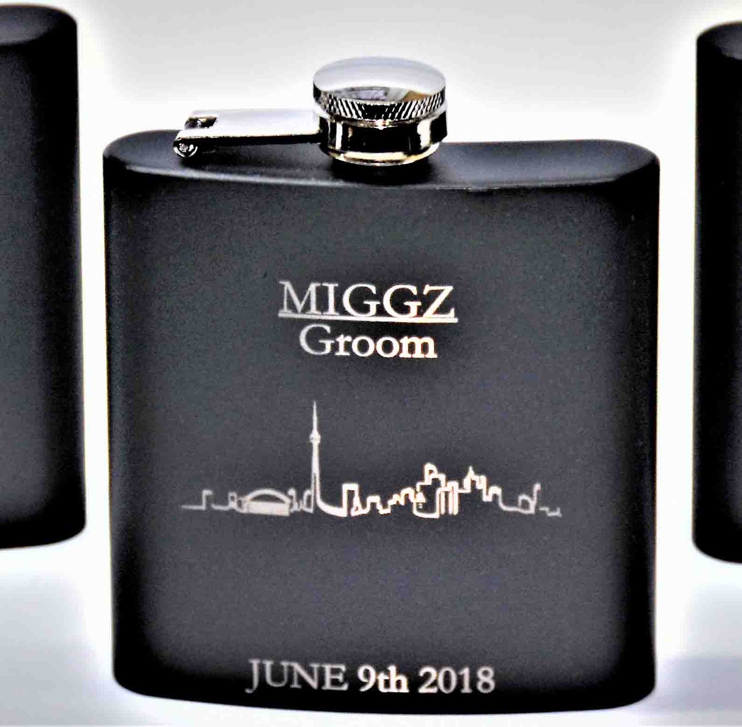 Personalized 6oz Stainless Steel Flask | Custom Engraved Groomsmen Gift