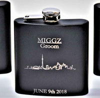 Personalized 6oz Stainless Steel Flask | Custom Engraved Groomsmen Gift