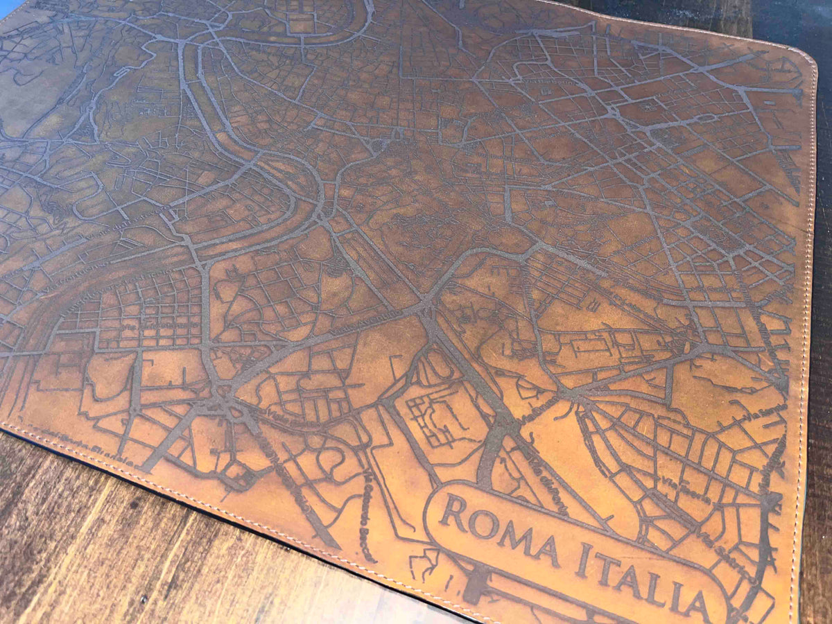 Premium Leather Engraved Desk Mat Memories Made Custom