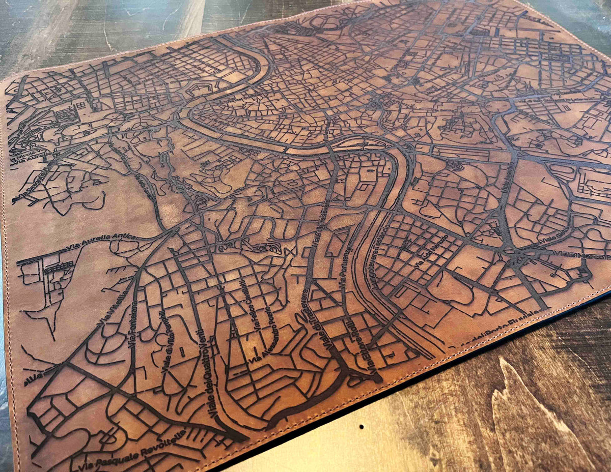 Premium Leather Engraved Desk Mat Memories Made Custom