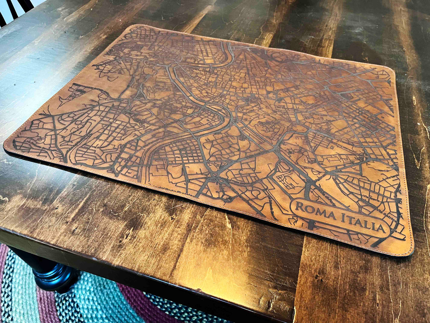 Premium Leather Engraved Desk Mat