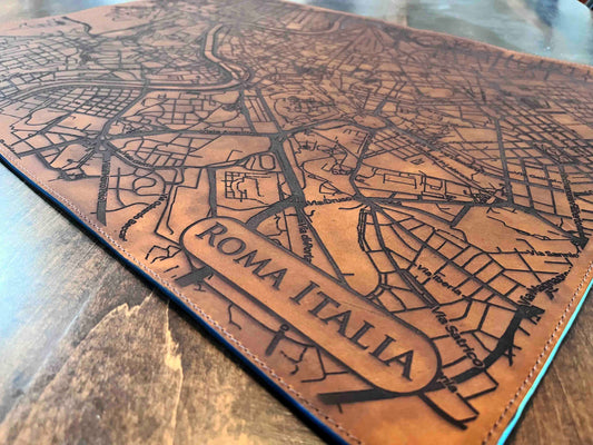 Premium Leather Engraved Desk Mat