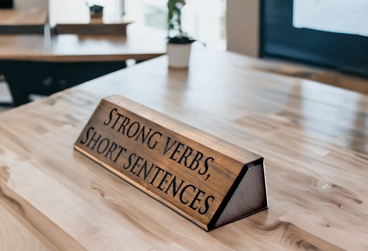 Walnut Desk Name Plate