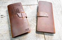 Engraved Leather Hiking Journal Memories Made Custom