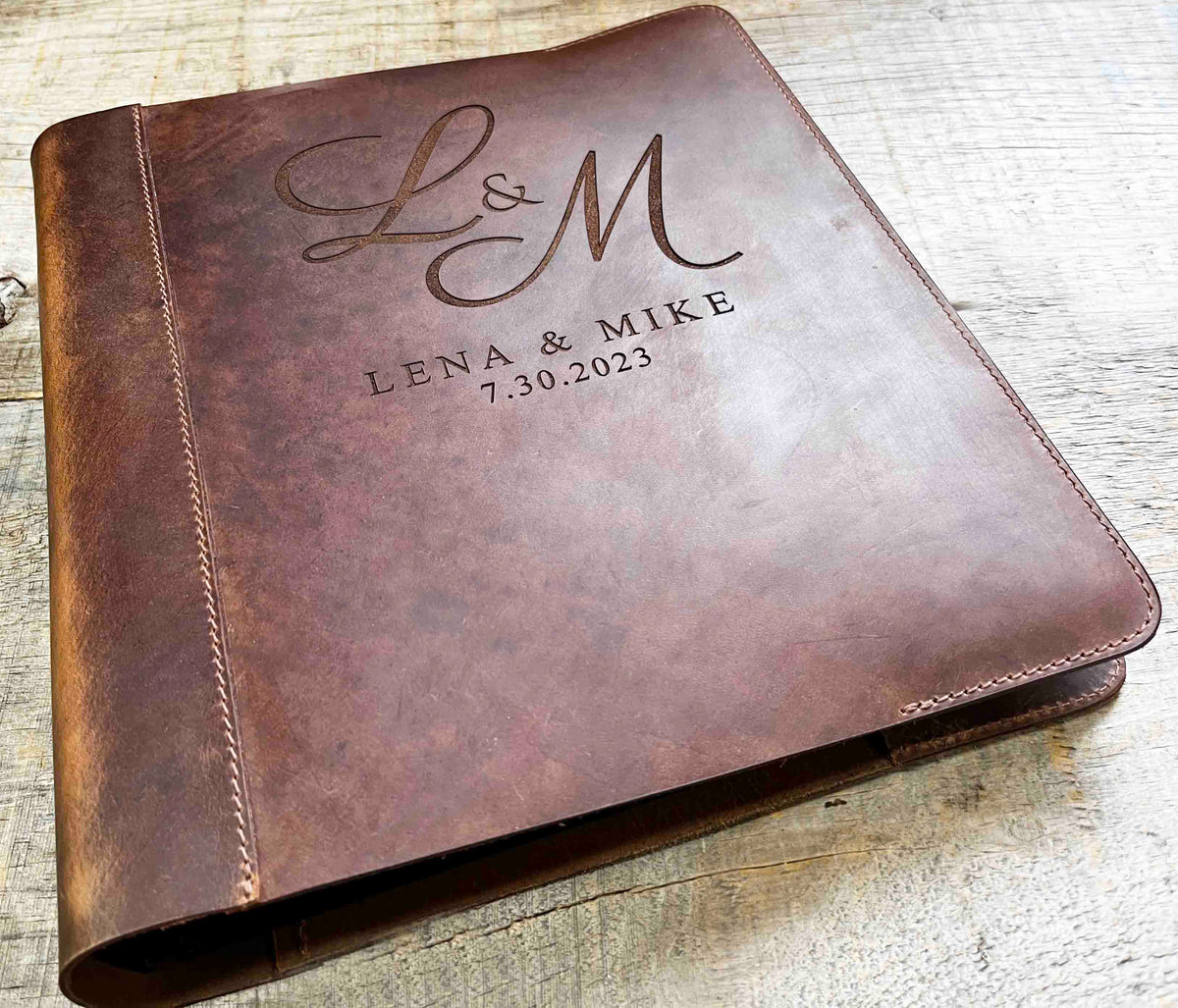 Binder Premium Leather Engraved Memories Made Custom