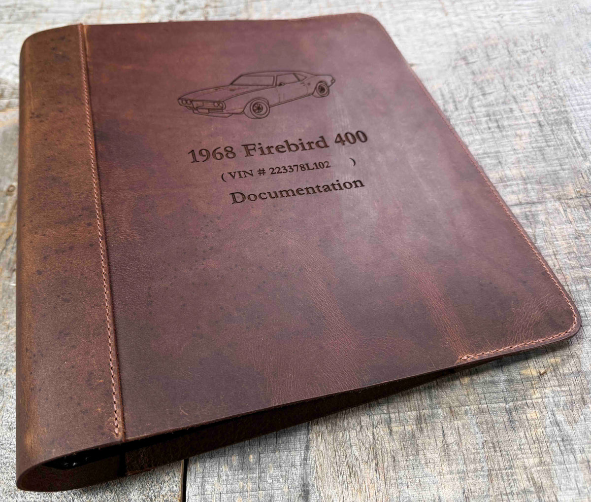 Binder Premium Leather Engraved Memories Made Custom