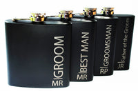 Personalized 6oz Stainless Steel Flask | Custom Engraved Groomsmen Gift | Design 29