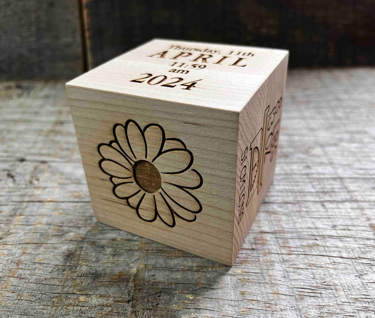 Baby Block -  Solid Maple Memories Made Custom