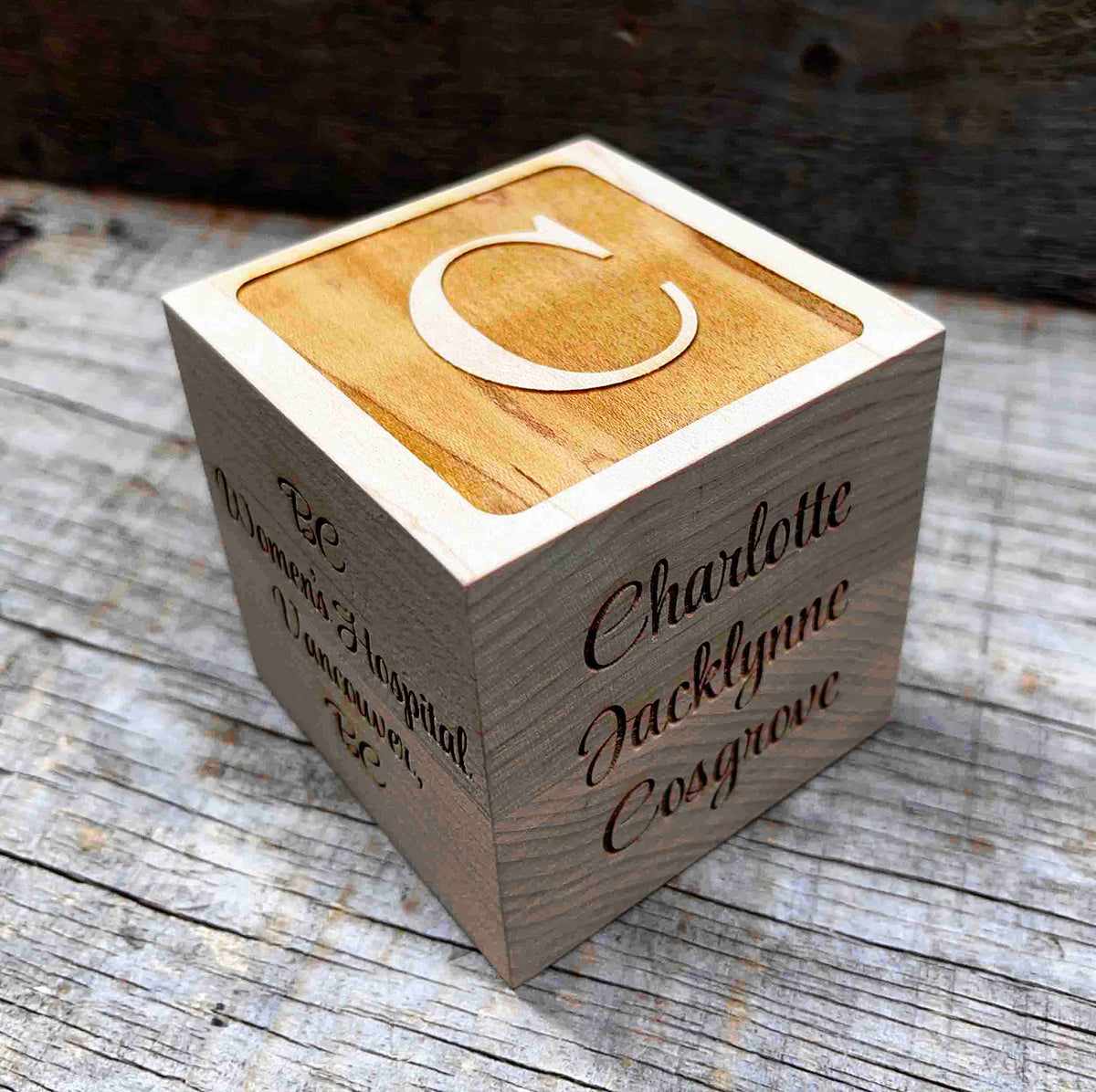 Baby Block -  Solid Maple Memories Made Custom