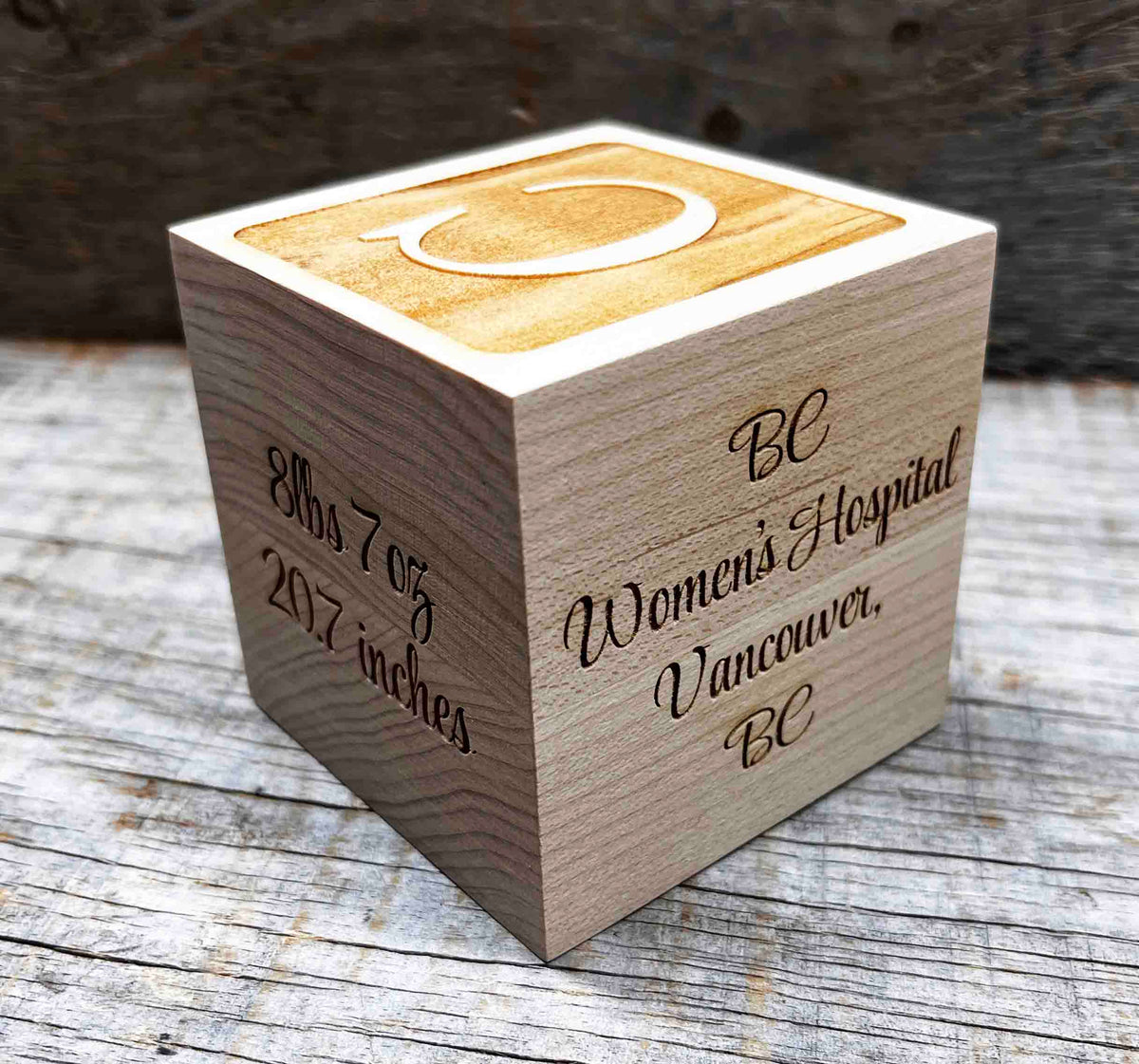 Baby Block -  Solid Maple Memories Made Custom