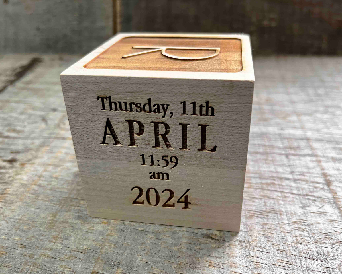 Baby Block -  Solid Maple Memories Made Custom