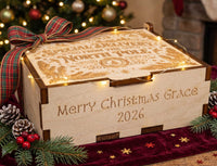 Our First Christmas Ornament | Custom Engraved Couples Keepsake | Laser Cut Maple Wood