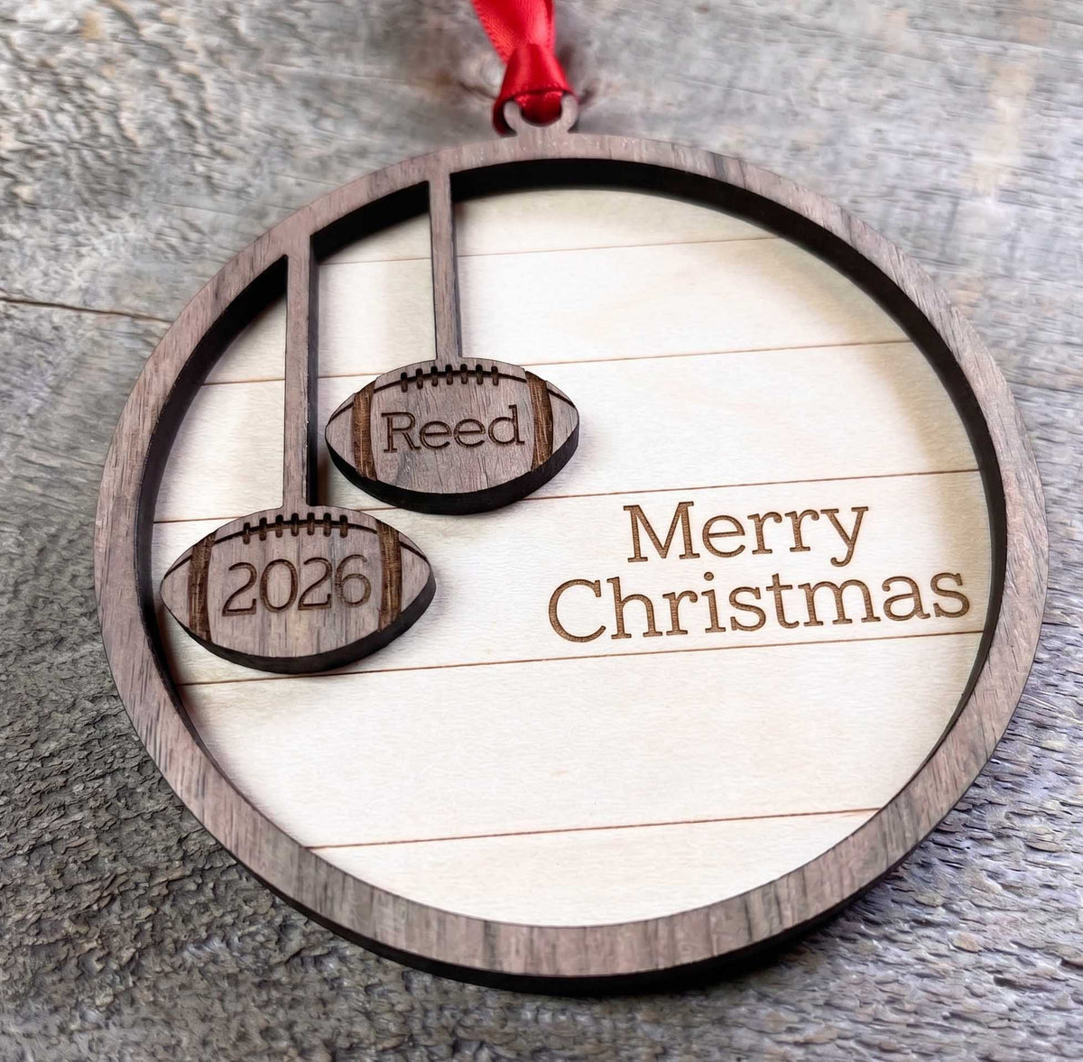 Custom Laser Engraved Wooden Christmas Ornament | Design Your Own | Canadian Made