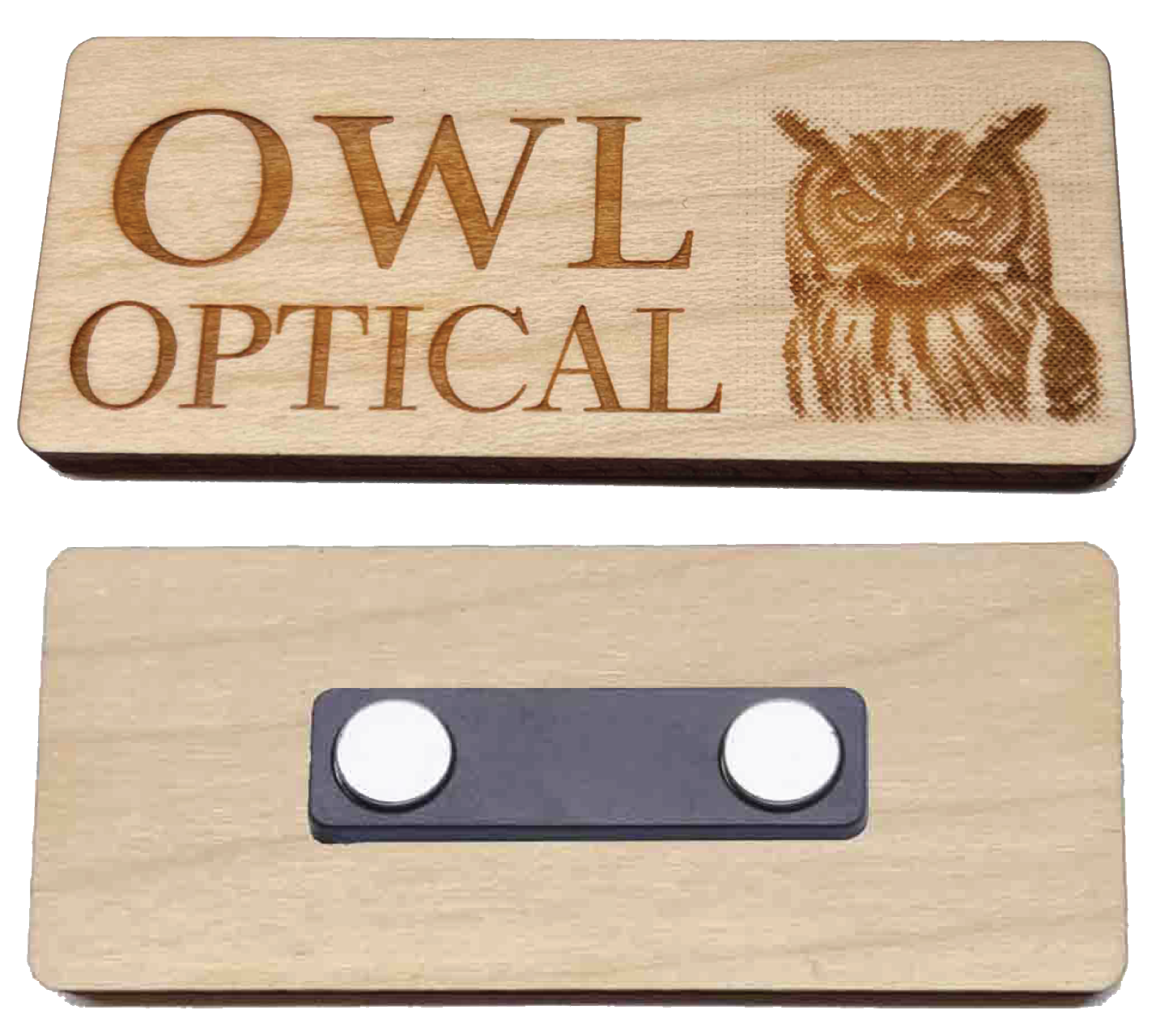 Wooden Magnetic Name Badge - Memories Made Custom