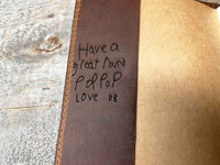 Refillable Golf Log Premium Leather Engraved Memories Made Custom