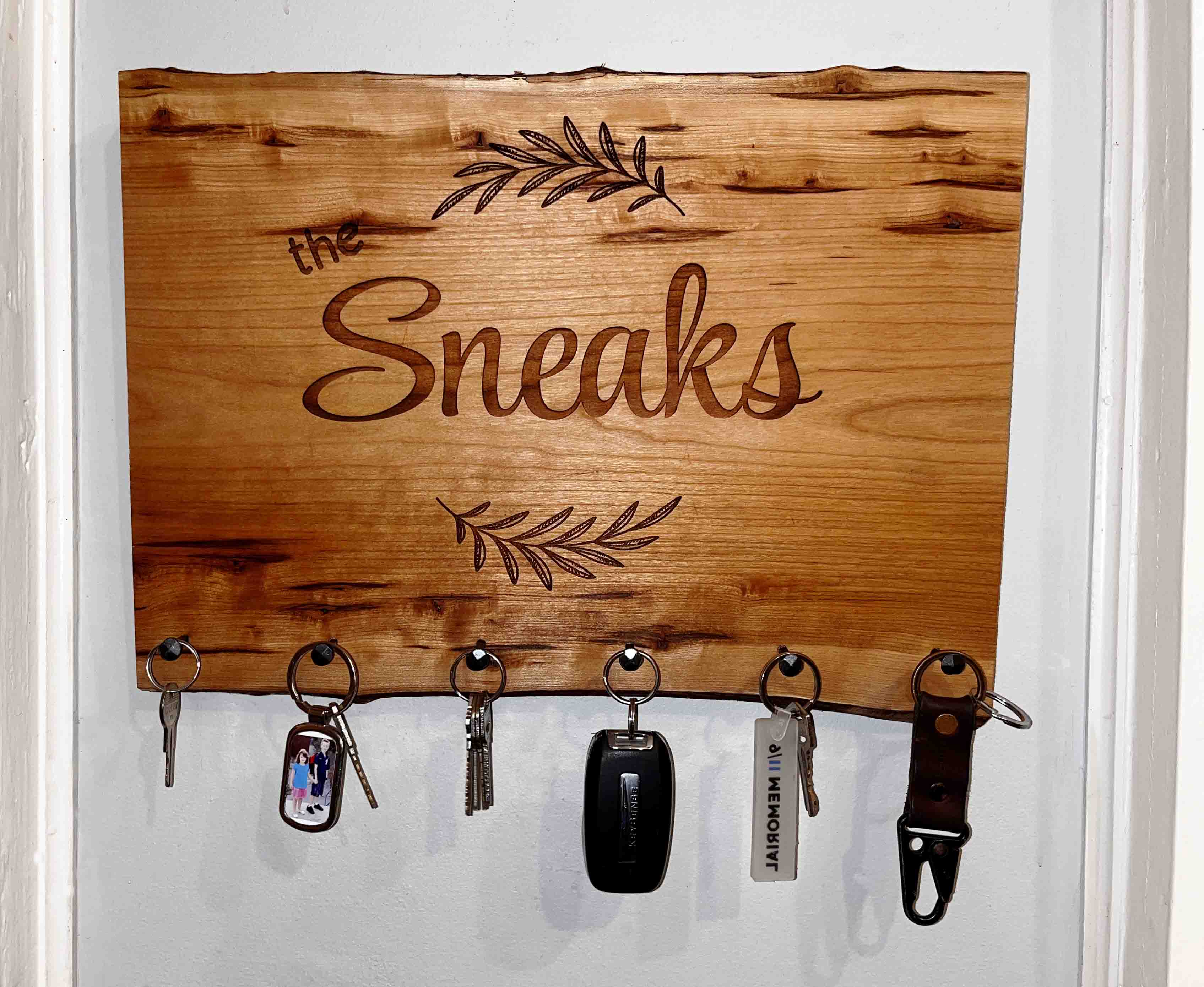 Live Edge Cherry Wood Key Keeper