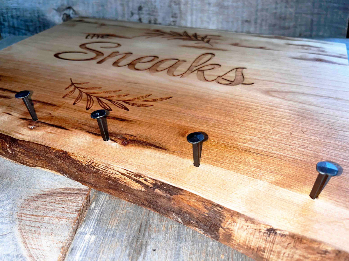 Live Edge Cherry Wood Key Keeper Memories Made Custom