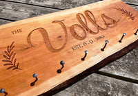 Live Edge Cherry Wood Key Keeper Memories Made Custom