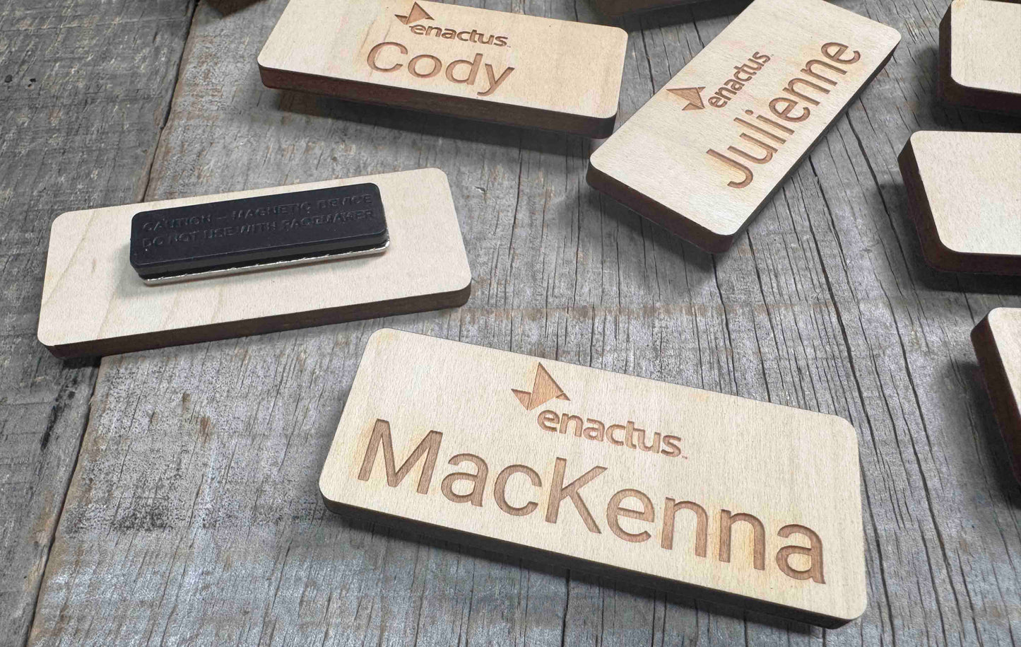 Wooden Name Badge Memories Made Custom