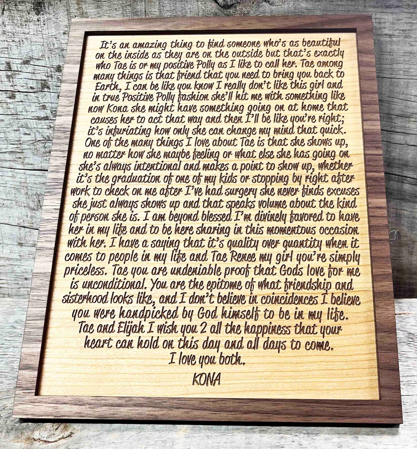 Dual Layer Wooden Plaque