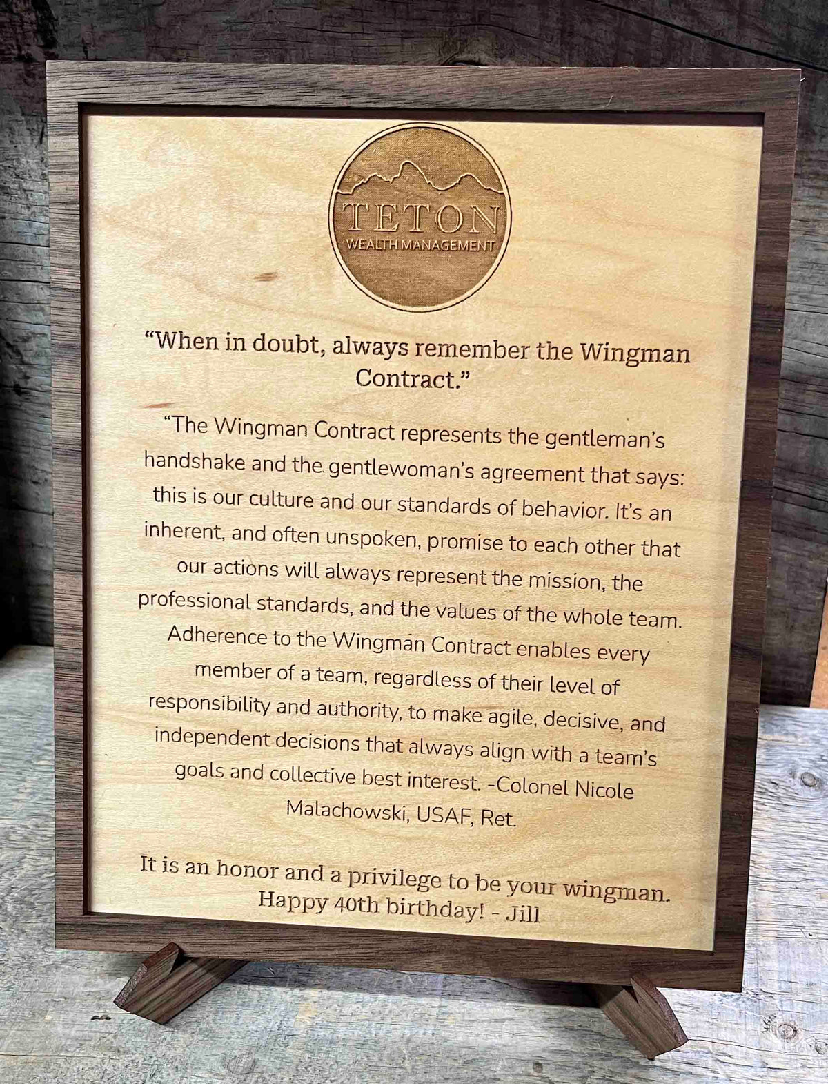 Dual Layer Wooden Plaque Memories Made Custom