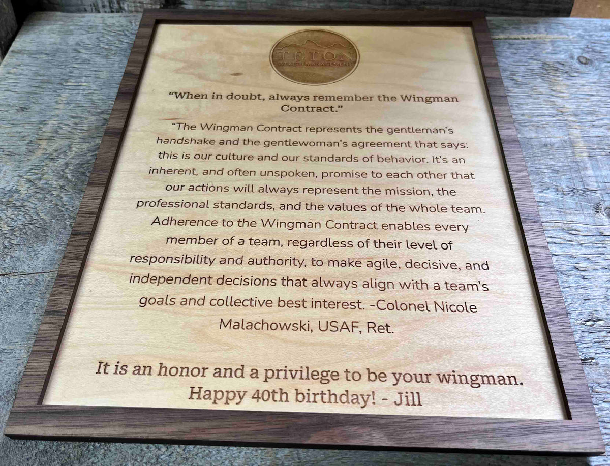 Dual Layer Wooden Plaque Memories Made Custom