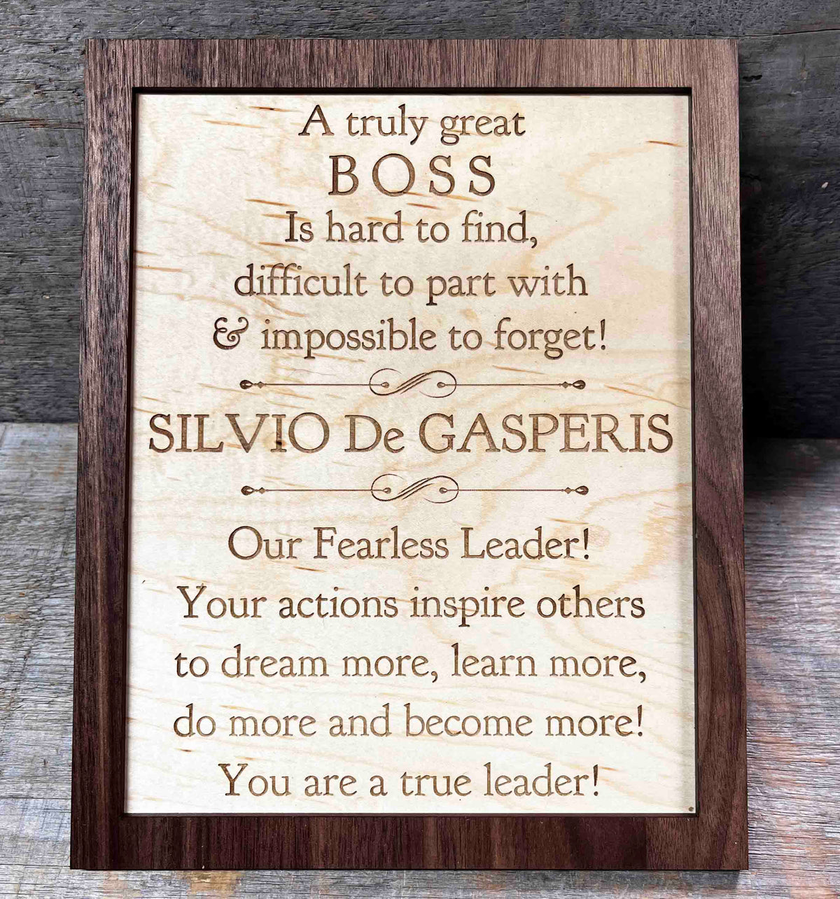 Dual Layer Wooden Plaque Memories Made Custom