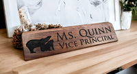 Walnut Desk Name Plate Memories Made Custom