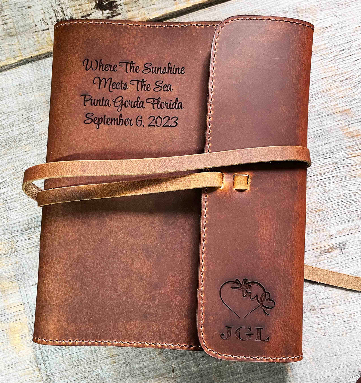 Refillable Journal / Premium Leather / Custom Engraved Memories Made Custom