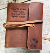 Refillable Journal / Premium Leather / Custom Engraved Memories Made Custom
