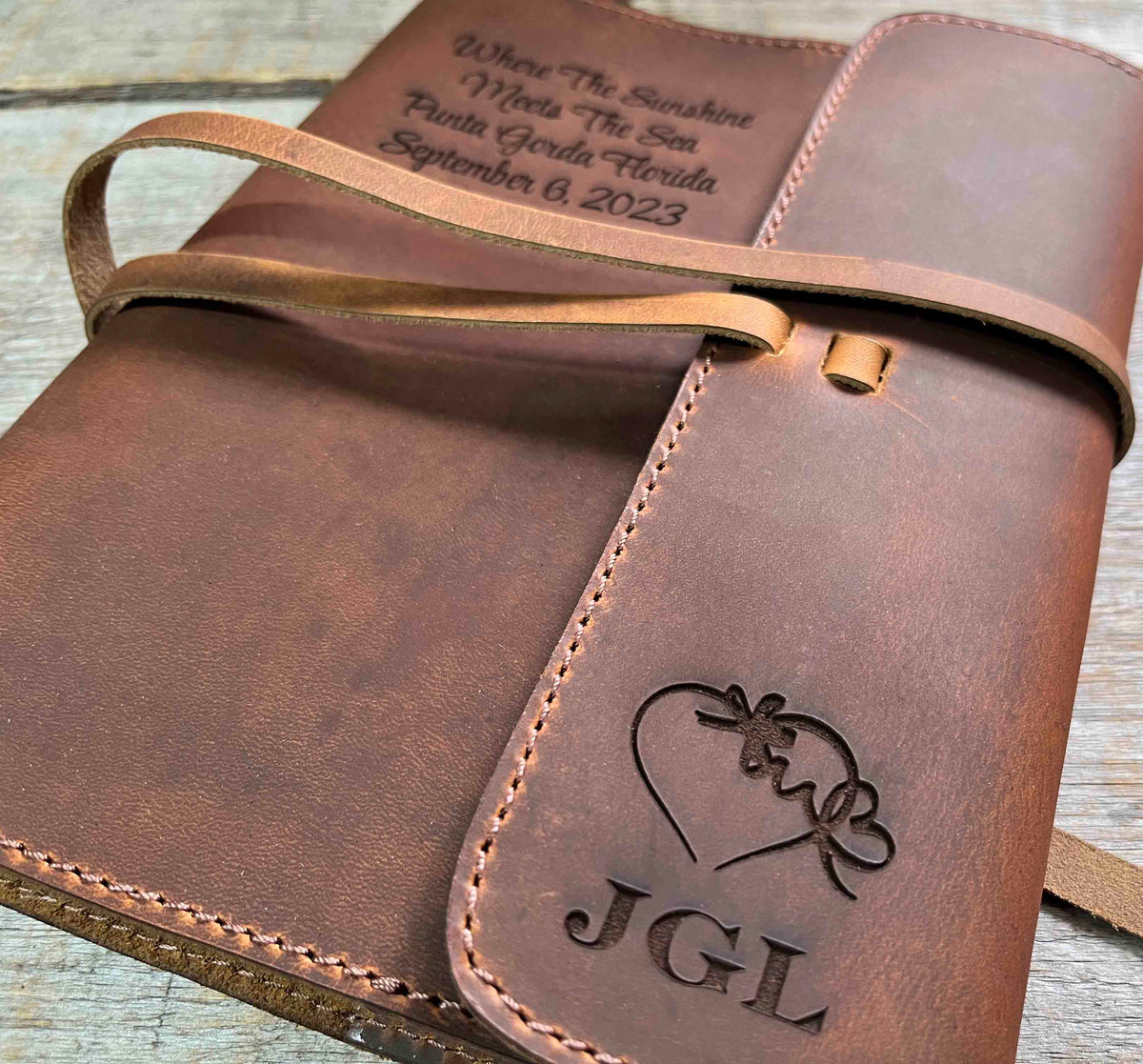 Refillable Journal / Premium Leather / Custom Engraved Memories Made Custom