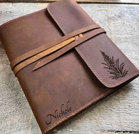 Refillable Journal / Premium Leather / Custom Engraved Memories Made Custom