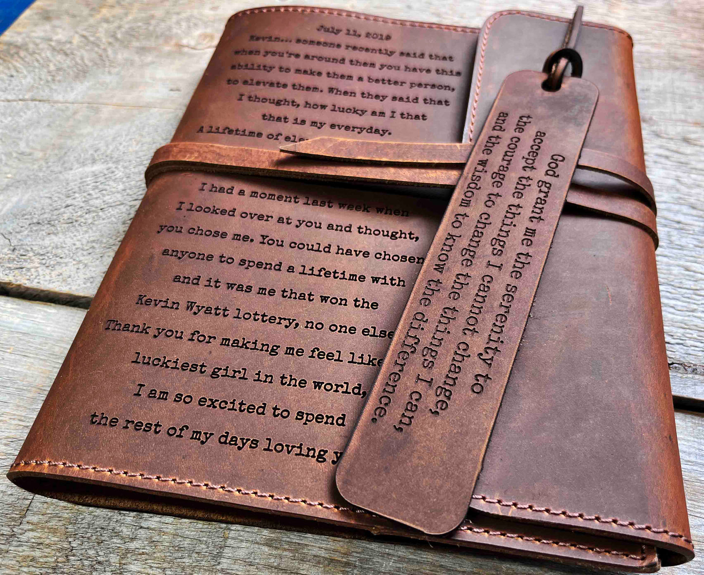 Refillable Journal / Premium Leather / Custom Engraved Memories Made Custom