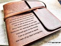 Refillable Journal / Premium Leather / Custom Engraved Memories Made Custom