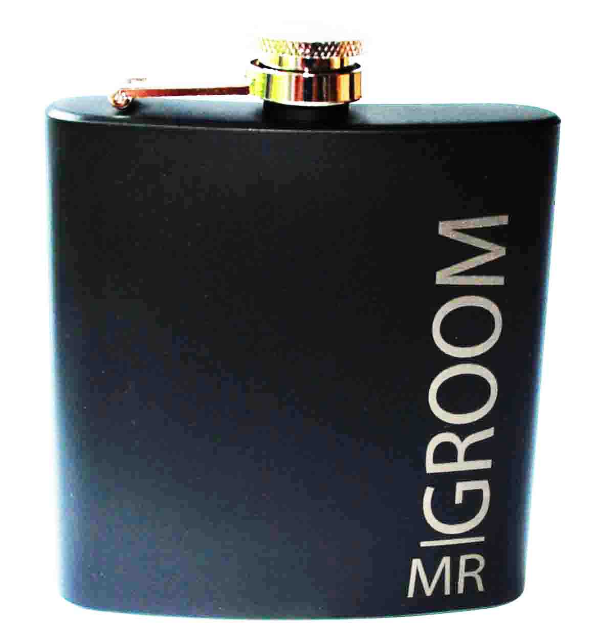 Personalized 6oz Stainless Steel Flask | Custom Engraved Groomsmen Gift | Design 29
