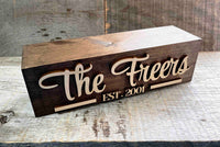 The Chunker 3D Shelf/Table Sign - Family Sign Memories Made Custom