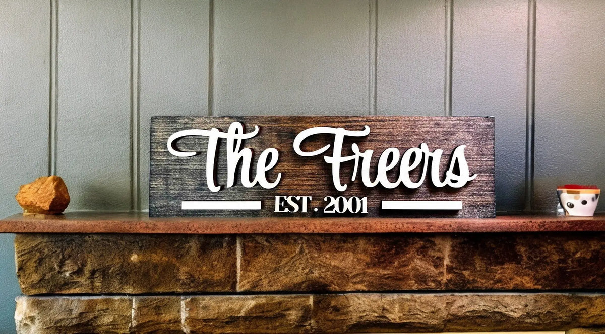 The Chunker 3D Shelf/Table Sign - Family Sign Memories Made Custom