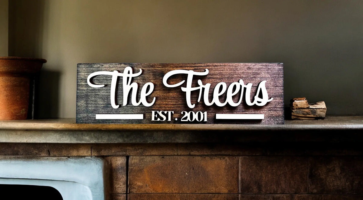 The Chunker 3D Shelf/Table Sign - Family Sign Memories Made Custom