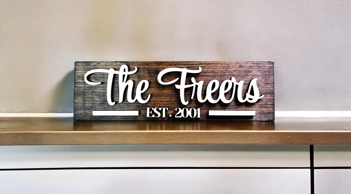 The Chunker 3D Shelf/Table Sign - Family Sign Memories Made Custom
