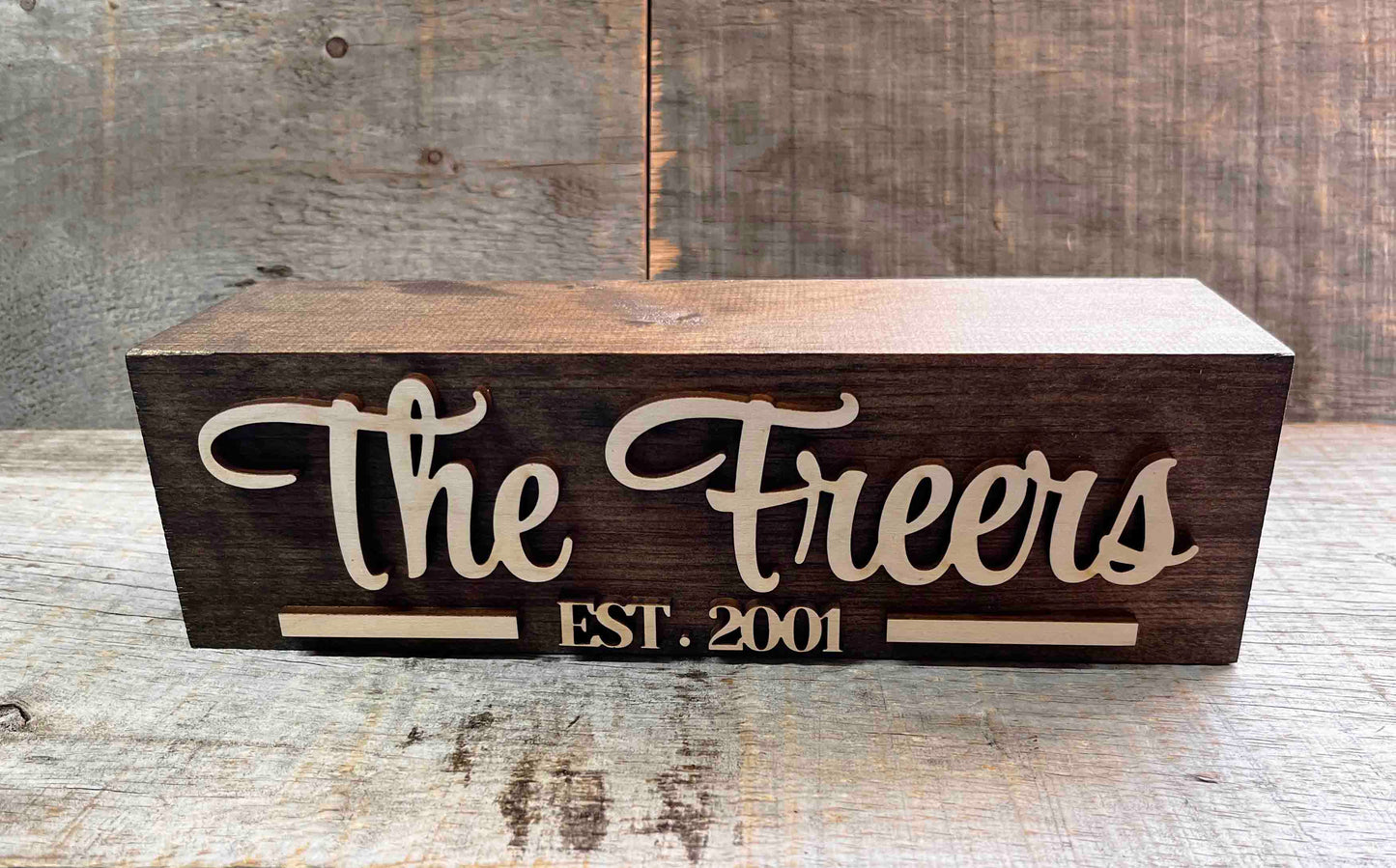 The Chunker 3D Shelf/Table Sign - Family Sign