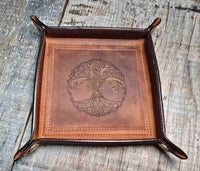 Leather Valet Catch All Tray & Desk Organizer Memories Made Custom