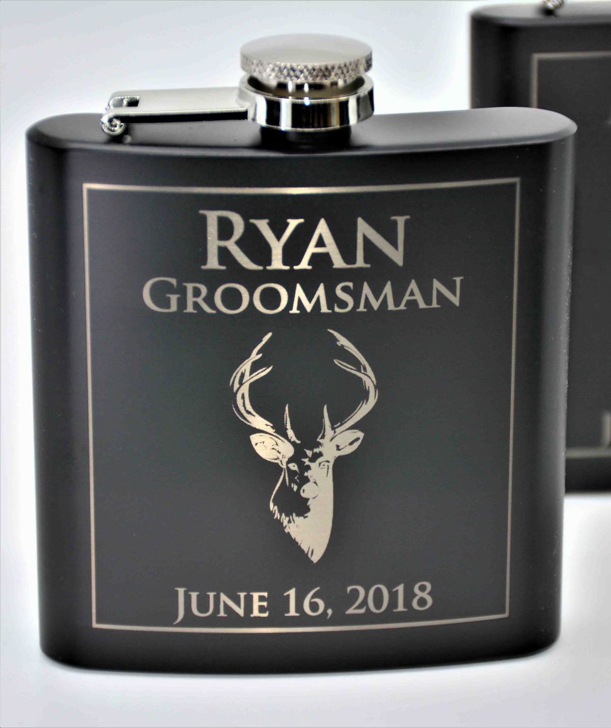 Personalized 6oz Stainless Steel Flask | Custom Engraved Groomsmen Gift