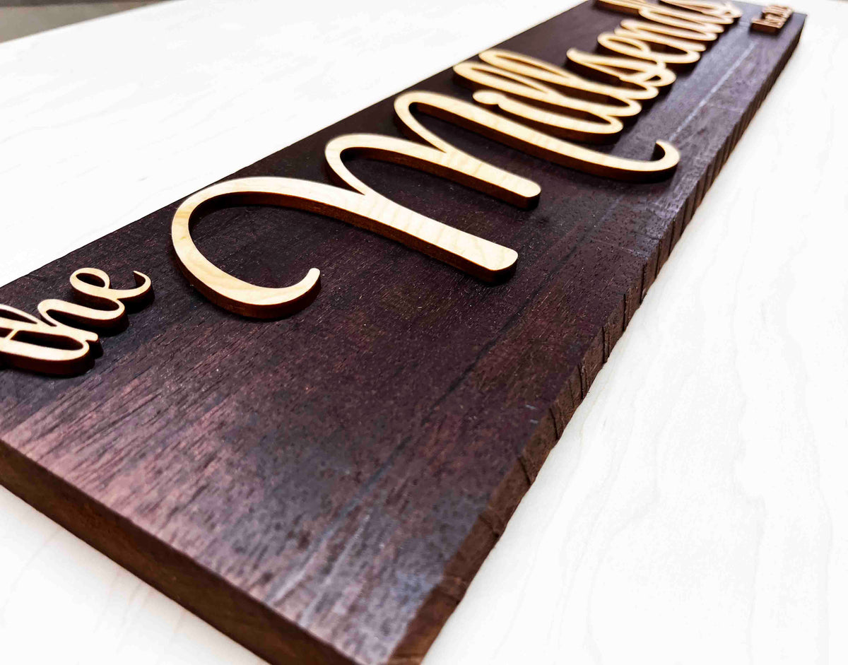 Raised Letter Wooden Family Sign Memories Made Custom