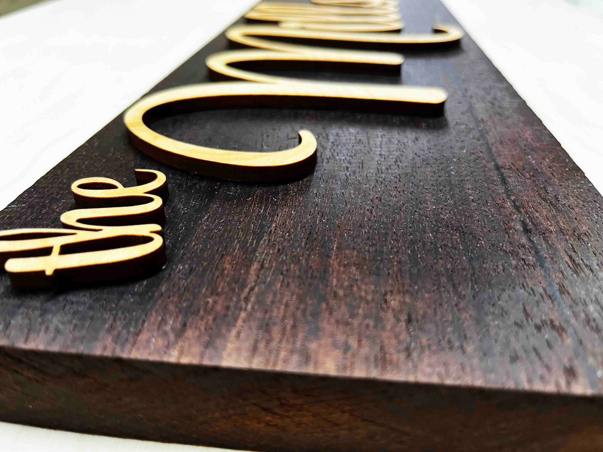 Raised Letter Wooden Family Sign Memories Made Custom