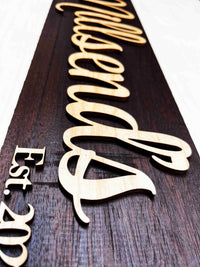 Raised Letter Wooden Family Sign Memories Made Custom